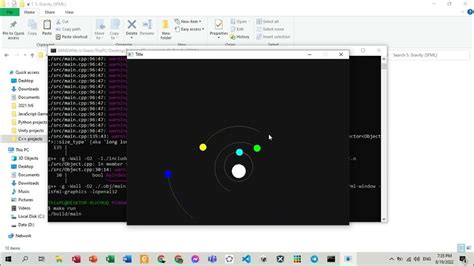 Gravity Simulation In C Using Sfml Youtube