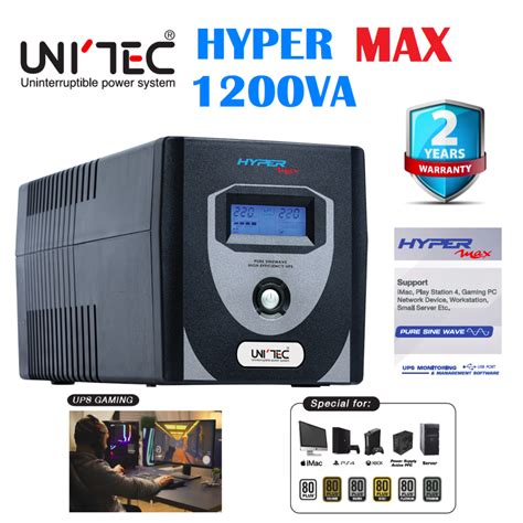 Ups Hyper Max Va W Unitec Pure Sine Wave Line Interactive With