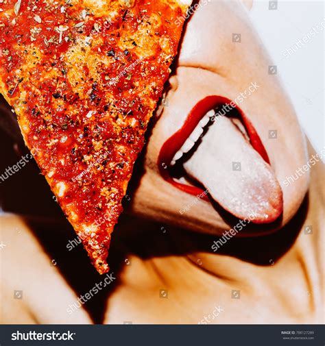Food Porn Pizza Lover Sexy Girl Stock Photo Edit Now 788127289
