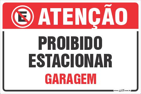 Placas Residenciais Proibido Estacionar Garagem Trik