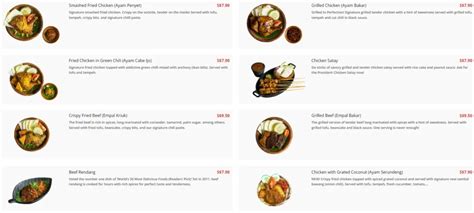 Ayam Penyet President Menu Singapore Prices Updated 2025