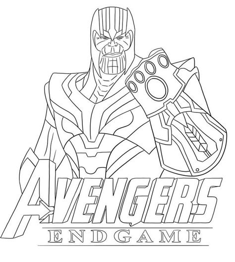 Avengers Thanos Coloring Page - Free Printable Coloring Pages for Kids