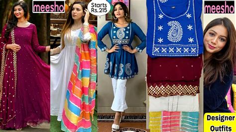 Meesho Kurti Kurta Set Haul Starting Rs 215 Festive Kurti Haul