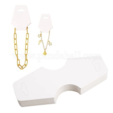 Wholesale White Necklace Jewellery Displays Cards Pandahall