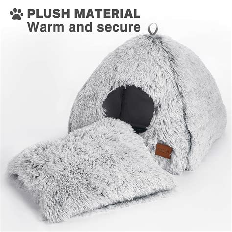 Catism Cat Bed Cat Cave For Indoor Cats Ultra Soft Cat Dome Self