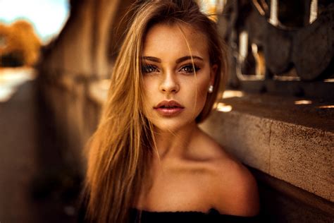 Portrait Blonde Miro Hofmann Women Tanned Depth Of Field Hd