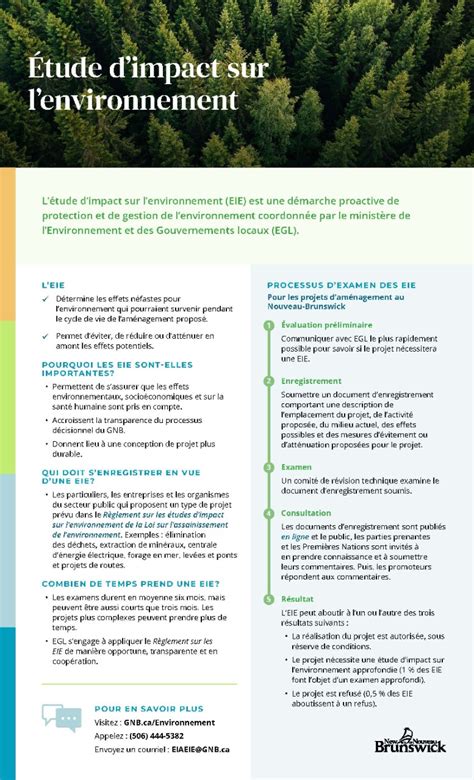 Étude d impact sur l environnement Environnement et Gouvernements locaux