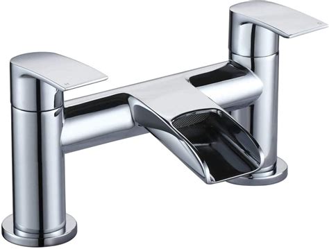 Ibathuk Modern Waterfall Monobloc Bath Filler Mixer Tap Chrome