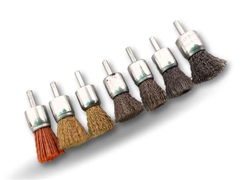 Brosse rotative en bout Ø 22 mm Assortiment Forme pinceau sur tige