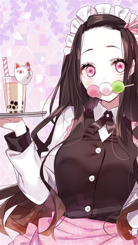 Maid Nezuko💕[demon Slayer Kimetsu No Yaiba] 2250x4000 R Animewallpaper