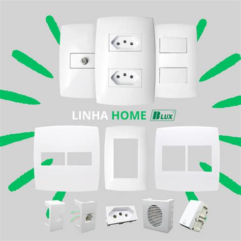 Monte Kit Tomada Casa Home Branco Blux Tomadas A A Interruptores