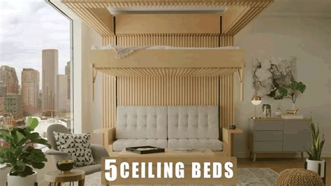 5 Space Saving Beds That Drop Down From Ceiling Youtube