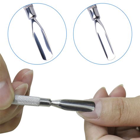 Belen Diy Tools Stainless Steel Cuticle Nail Pusher Spoon Remover Nail