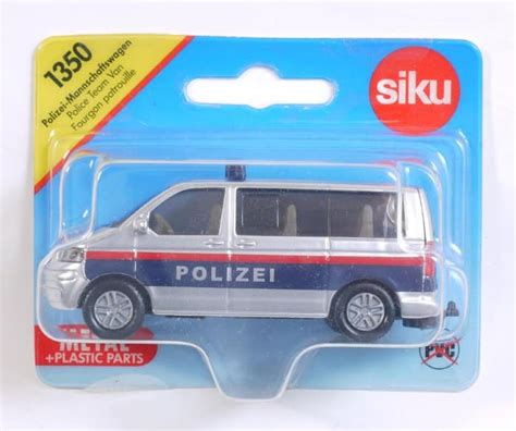 Siku 1350 Polizei Mannschaftswagen VW Bus T5 Auslandsmodell