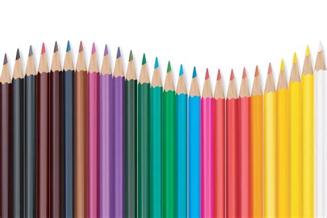 Seamless Colored Pencils Row Vector Art At Vecteezy