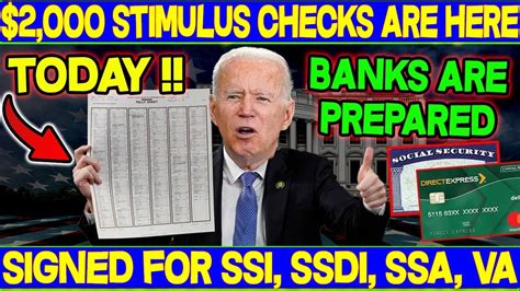 Irs Announces 2000 Stimulus Check Distribution For Social Security Recipients Ssi Ssdi Ssa