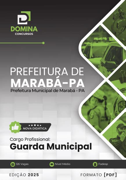 Apostila Guarda Municipal Marabá PA 2025 Domina Concursos