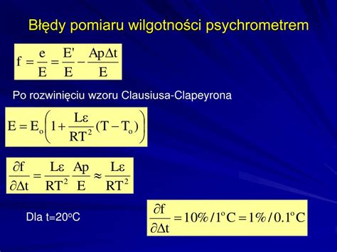 Ppt Meteorologia Do Wiadczalna Wyk Ad Pomiary Wilgotno Ci Powietrza