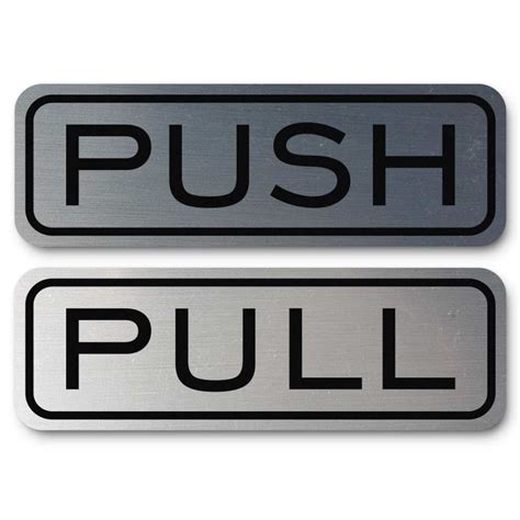 Classic Horizontal Push Pull Door Sign Etsy