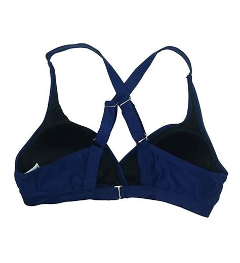 Women S Solids Training Sport Bra Padding Bikini Top Double Back Strap