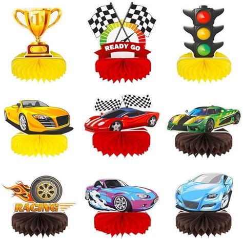 Wedding Pails Pcs Race Car Party Decorations Race Car Sport Honeycomb