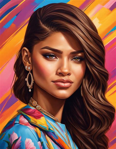 Zendaya Actress Portrait Ai Generated Artwork Nightcafe Creator