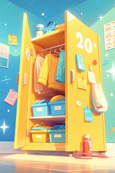Students Organizing Their Lockers | Premium AI-generated vector