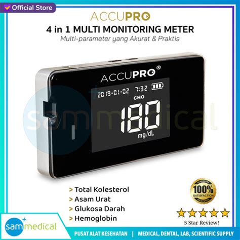 Jual ACCUPRO 4 In 1 Multicheck Cek Gula Choles Asam Urat HB Meter