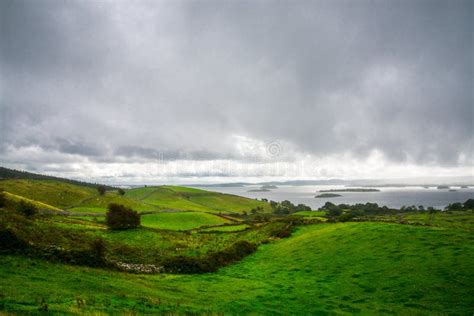 Rolling Green Hills of Ireland Stock Image - Image of grass, atlantic ...