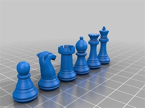 Chess Set As STL Free 3D Model 3D Printable CGTrader