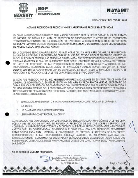 Pdf Acta De RecepciÓn De Proposiciones Del Acto De RecepciÓn De Las