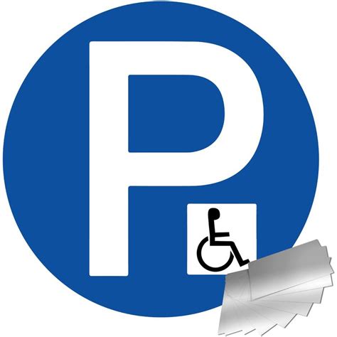 Panneau Parking R Serve Handicap Alu Mm