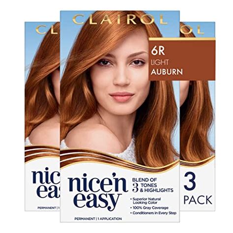 Clairol Nice N Easy Permanent Hair Dye R Light Auburn Hair Color