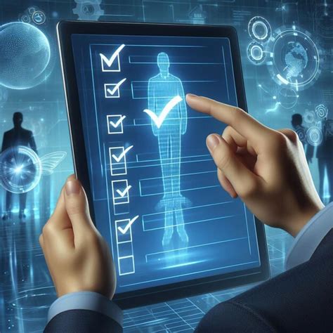 premium photo check marks virtual touch screen