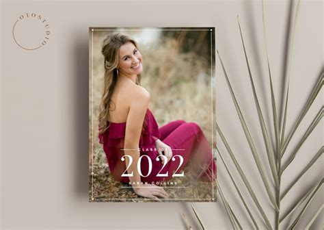 Senior Graduation Announcement Template For Photographers Psd Etsy