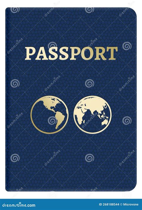 Passport Front Cover International Identity Realistic Mockup Stock