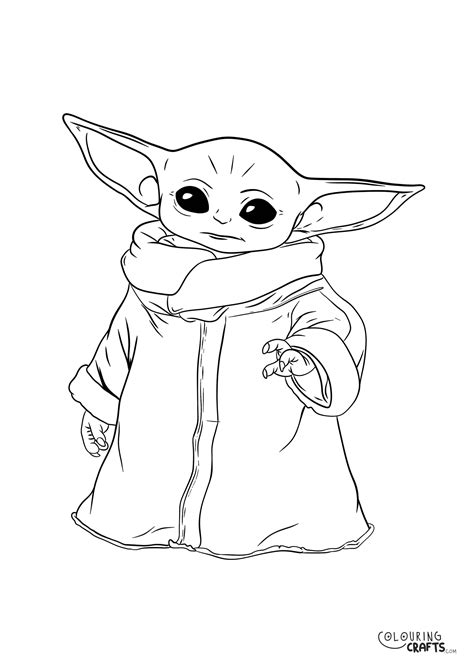 Star Wars Baby Yoda Colouring Page Colouring Crafts