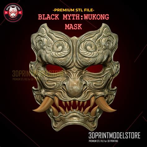 Black Myth Wukong Mask Cosplay Oni Hannya STL Discover 3D STL And Pre