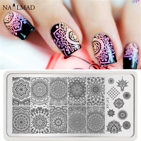 1pc Mandala Nail Art Stamp Plate Mandara Plate Paisley Stamping Image ...