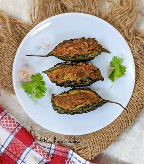 Bharwan Karela Recipe Stuffed Bitter Gourd Recipe Rachna Cooks