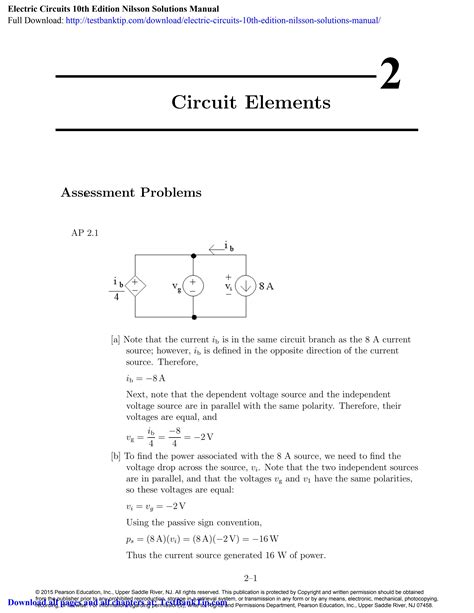 Electric Circuits 10th Edition Nilsson Solutions Manual By Derrickdc59