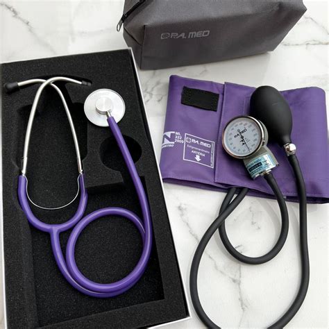 Kit Enfermagem Acadêmico Roxo Esteto Unisson Esfigmo Bolsa P A Med