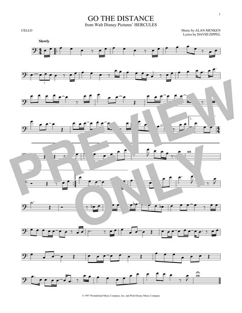 Go The Distance Sheet Music Direct