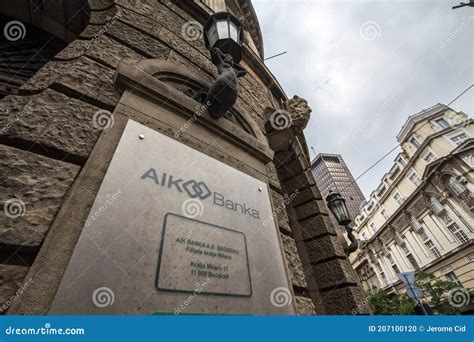 Aik Banka Logo On Their Local Office In Belgrade Editorial Image