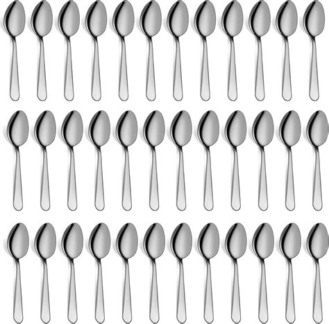 Spoons Set 6 Piece Stainless Steel Dessert Spoons Dinner Spoons