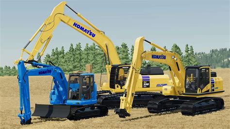 Komatsu Excavators Pack V1 0 FS22 Mod Farming Simulator 22 Mod