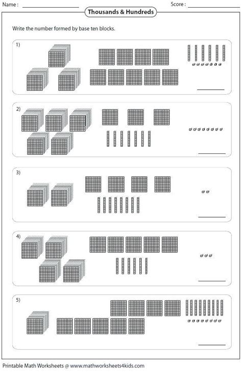 Base Ten Blocks Tens And Ones Worksheets