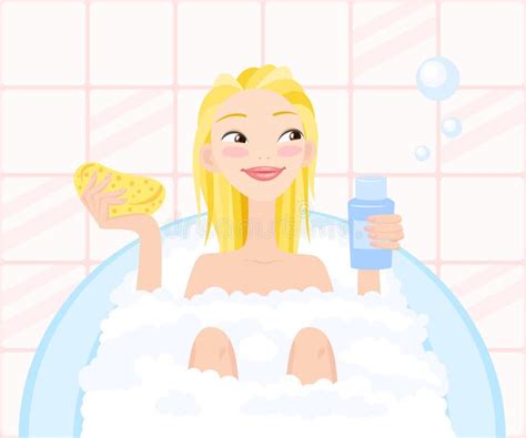 Girl Happy Taking Bubble Bath Stock Illustrations 311 Girl Happy Taking Bubble Bath Stock