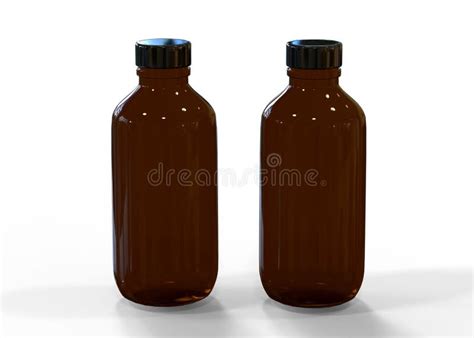 Cosmetic Bottle Mock Up On Isolated White Background 3d Illustration Stock Illustration