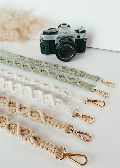 Boho Macramé Dslr Camera Strap Handcrafted Woven Photography Accessory